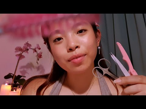 ASMR Gentle Eyebrow Pampering 🪄 Brow Brushing, Plucking, Shaving, Face Touching (Layered Sounds)