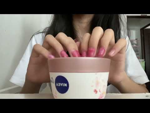 ASMR 3 min fast tapping on body lotion container (no talking)