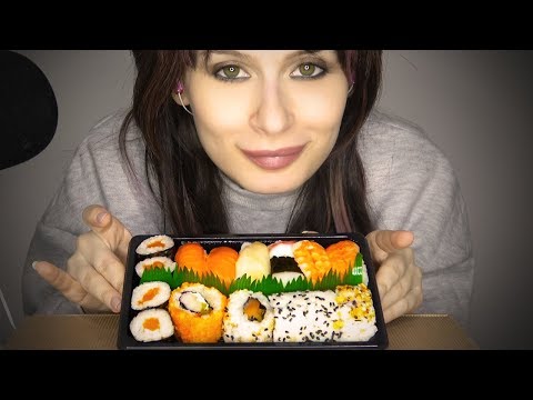 EATING A LOT OF SUSHI! - ASMR MUKBANG 🍣🍱