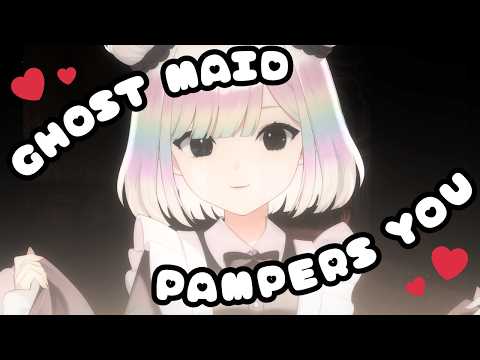 【ASMR】friendly ghost maid takes care of you after a long day 👻🖤 | hair wash/personal attention #asmr