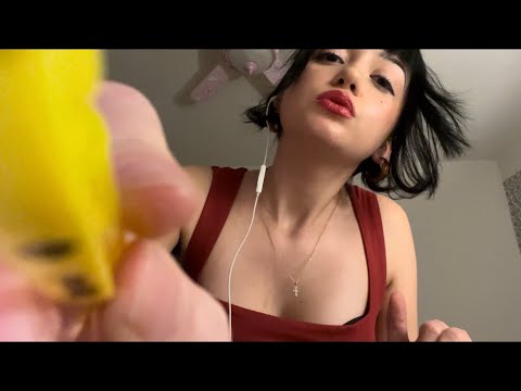 ASMR Fast & Aggressive Doing Your Makeup with the Wrong Props Role Play + Mouth Sounds