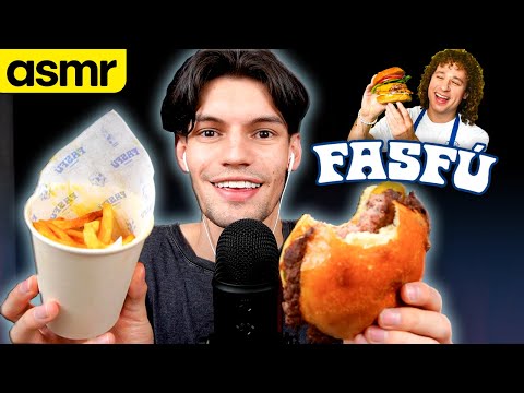 asmr COMIENDO hamburguesa de Luisito Comunica - ASMR Español