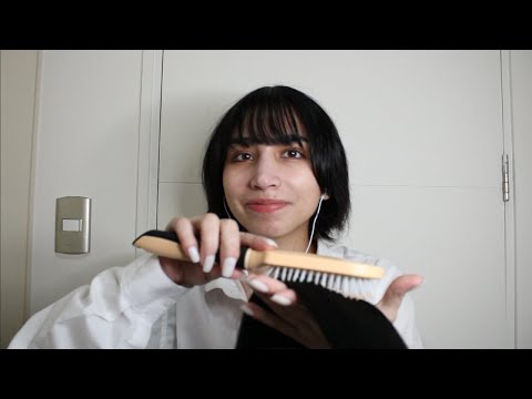 ASMR| Compañera de atrás juega con tu cabello ROLEPLAY