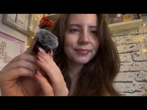 ASMR | Trying my New Mini Mic🎙️(fabric scratching, trigger words, hair brushing, ect) 
