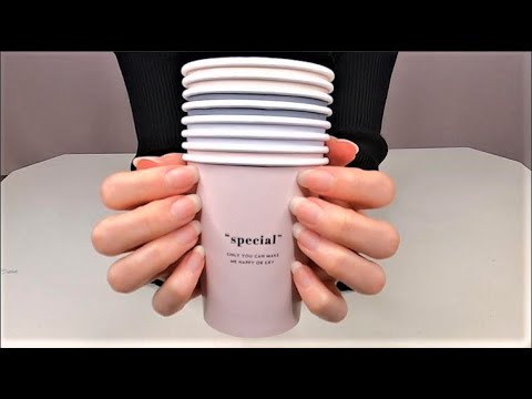 【ASMR】紙コップをネイルタッピング/nail tapping/爪/高速/ゆっくり/睡眠/無言/no talking