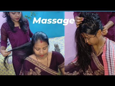 Asmr sleepy oil massage to relieve stress..😌😴💤