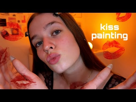 АСМР РИСУЮ ПОЦЕЛУЯМИ [звуки рта и движения рук] ﾒ૦ﾒ૦💋