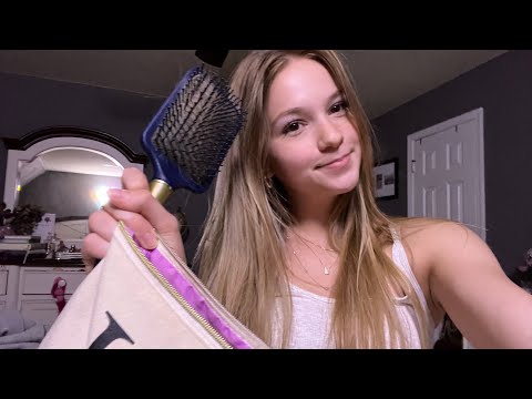ASMR doing your hair and makeup!! 💄