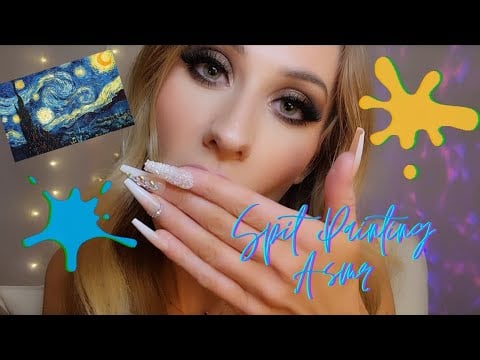 ASMR 🖌🎨 Spit Painting Your Face Into a Stunning Masterpiece✨️ (mouth sounds, personal attention)