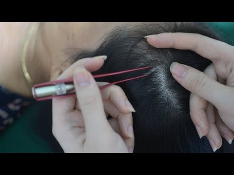 ASMR Real Person Hair Parting, Hair Brushing No Talking, Therapy Sounds For Relieve Stress, Anxiety