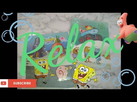 LOFI ASMR TRIGGERS: NICKELODEON SPONGEBOB🦀🦑⭐ STICKER PUZZLE #9