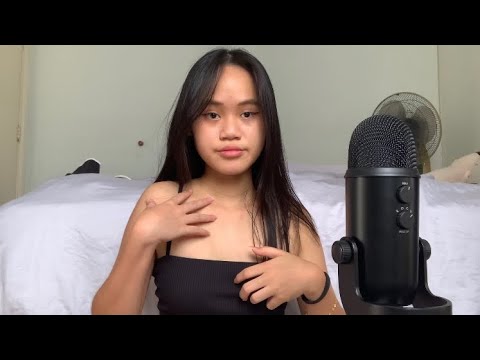 ASMR collarbone tapping, jeans scratching + shirt scratching ( Brendan’s CV )