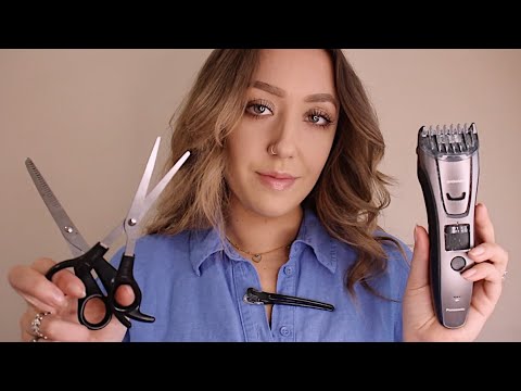 ASMR Realistic Barbershop Haircut and Shave Experience 🪒 ✂️