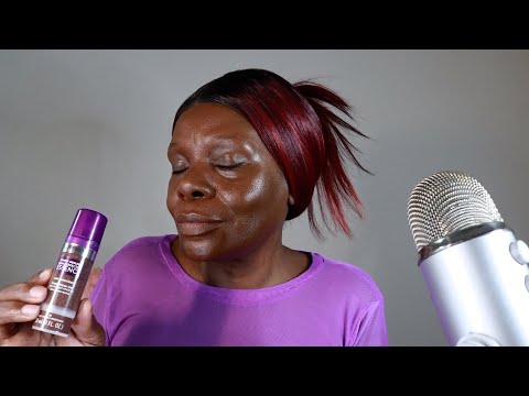 Trying Covergirl Simply Ageless Skin Perfection Essence Foundation ASMR Makeup Sounds