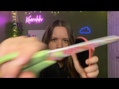 ASMR Fast 1 Minute Haircut (fast and aggressive, water sounds, visual triggers)