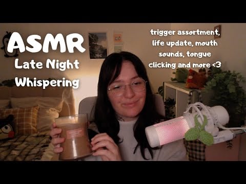 ASMR Clicky Whispers | Late Night Trigger Assortment (tapping, candle, mouth sounds, tongue clicks)
