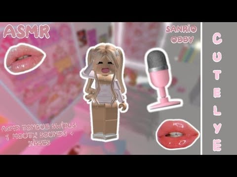 ✧  ROBLOX ASMR TONGUE SWIRLS & MOUTH SOUNDS + KISSES 💋 ୧  🎀🍓💗