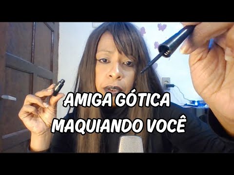 AMIGA GÓTICA TE MAQUIANDO PARA A FESTA #asmrroleplay  #asmrmakeup