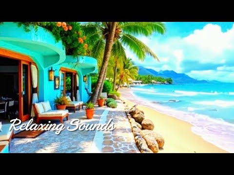Relaxing Sounds of Gentle Ocean Waves | Relax Jazz Music Playing for Relaxation