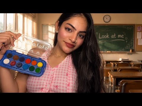 📚 Class Is Boring… Let Me Paint You| ASMR Hindi 