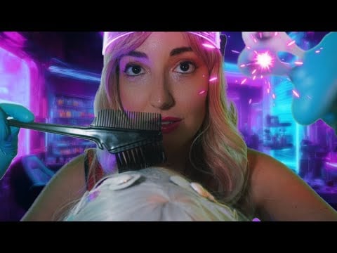 ASMR  ✂ Futuristic Hair Salon | Cybernetic Hair Implants | Sci-Fi Roleplay