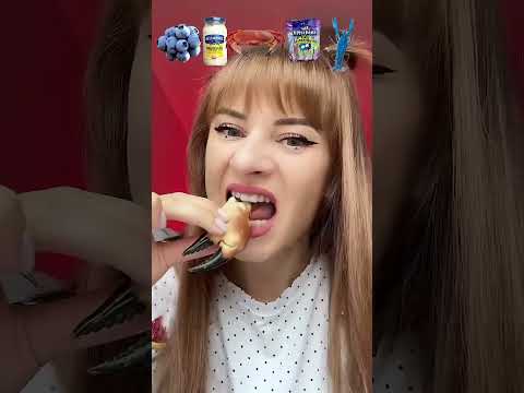 ASMR Tik Tok Emoji Eating Crab, Blue Crayfish, Blueberry Mukbang #shorts