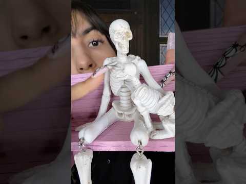 tingly ASMR skeleton 💀  #asmr #asmrsounds #asmrvideo #tapping