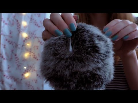 ASMR | Fluffy Mic "Brain" Massage with Whispers | Windscreen Scratching and Brushing
