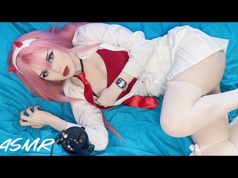 ASMR Scratching | Zero Two 02 cosplay #asmr #asmrcosplay