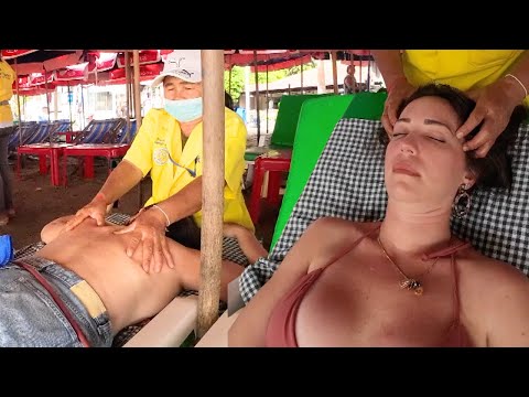 Mi CUERPO merecía este RELAJANTE MASAJE de ESPALDA en una playa de Tailandia 🤩