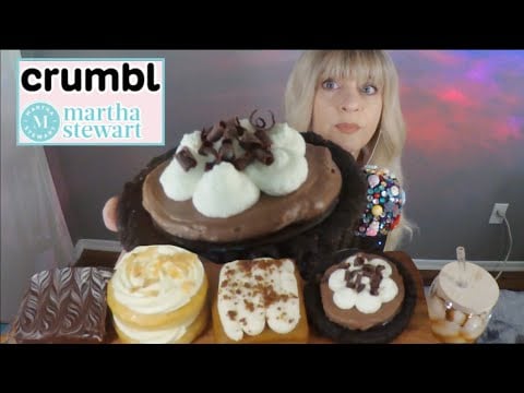 ASMR Crumbl x Martha Stewart Best Collab Ever |Pumpkin Cake, Chocolate Tart, Coconut Cake & Brownie