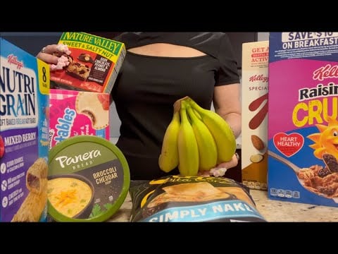ASMR Gum Chewing Grocery Haul