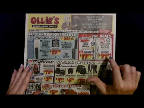 ASMR | Ollie's Sales Circular Show & Tell (Whisper)