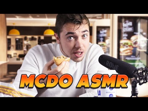 ASMR dans un MCDO  ( Dégustation ) 🍔🍿