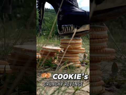 Pea vs. Cookies! Boots Crushing Crunchy Food! Oddly Satisfying! ASMR