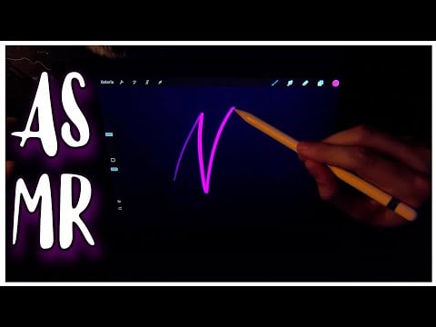 ASMR PINTANDO🖌 l Asmr Escribo Vuestros Nombres l SeluAsmr!!!😴😴