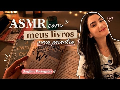 ASMR COM MEUS LIVROS + RECENTES (Inglês e Português) 