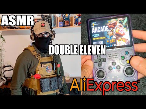 ASMR | 11.11 de #Aliexpress - Consola R36S + Chaleco Airsoft y más. [Descuentazos]