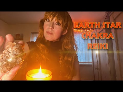 Earth Star Chakra Healing & Activation | 20 Minute Reiki ASMR | Super Root, Grounding & Stability