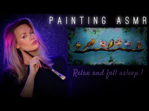 ASMR | PAINTING ART TUTORIAL | Close-up Whispers | Layered  Tingle Sounds | Isabel imagination