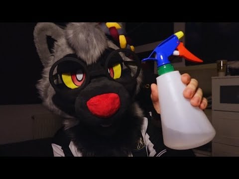 [Furry ASMR] Water Sounds 💧 | Tapping, Shaking & Spraying for Deep Relaxation | Fursuit Tingles