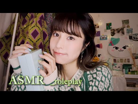 ASMR｜眠るあなたの隣で音フェチするロールプレイ🎧💚聞き取れない囁き｜タッピング｜オノマトペ｜米軍式睡眠法｜roleplay｜inaudible｜tapping｜relaxing｜sleep