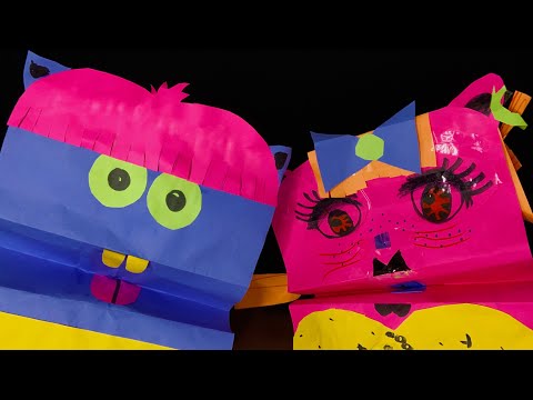 PAPER PUPPETS ASMR - crinkles & soft whispers to relax