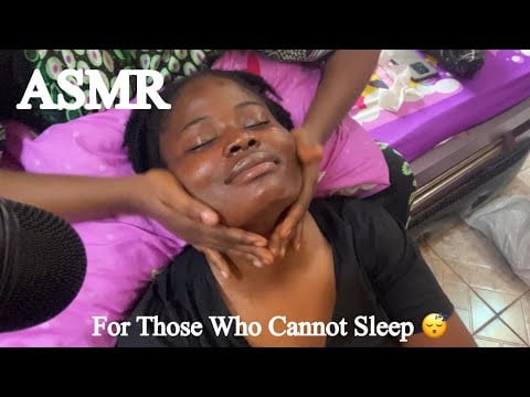ASMR✨ RELAXING NECK MASSAGE FACE MASSAGE AND SCALP SCRATCH