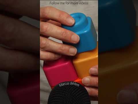 ASMR Handling Some Coloured Plastic Building Blocks #short