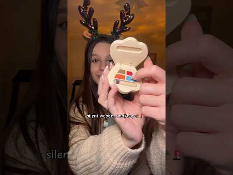 ASMR WOODEN MAKEUP NO TALKING🪵💄#asmrvideo #tingles #asmrtriggers #woodentoys #toys #makeup #sleepy