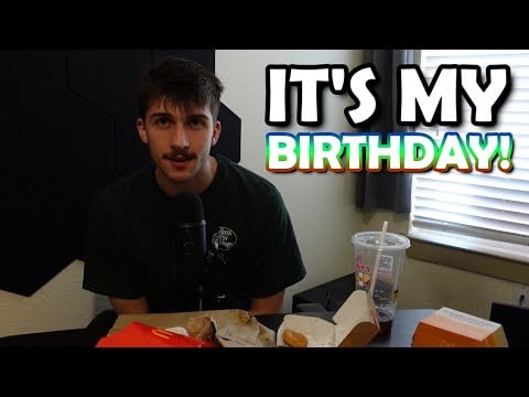 Birthday ASMR Mukbang | Reflecting on 21 Years of Life + Relaxing McDonald's Eating Sounds