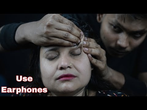 Forget Your Work Pressure And Deep Sleep | Relaxing Forehead Tapping & Head Scratching ASMR Massage
