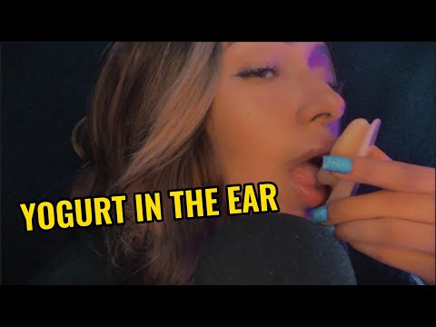 ASMR EAR LICKING WITH YOGURT 💗 by Demilly ASMR 💗