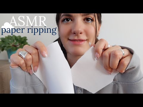 ASMR 20 minutes of PAPER RIPPING (tearing sounds, no talking)